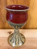 Red and Gold Pottery Goblet