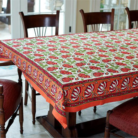 Tablecloth - Red/Orange Lotus