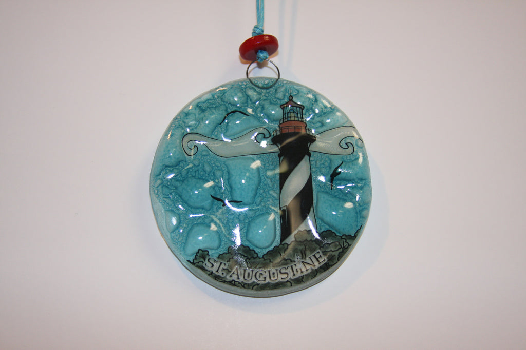 St. Augustine Lighthouse Glass Ornament