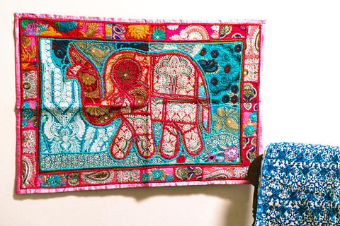 Tapestry - Cherished Elephant - Red