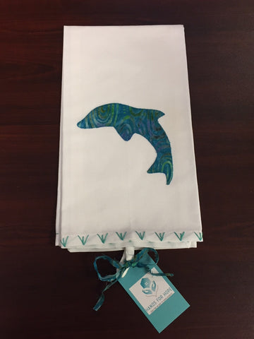 Tea Towel - Dolphin - Turquoise